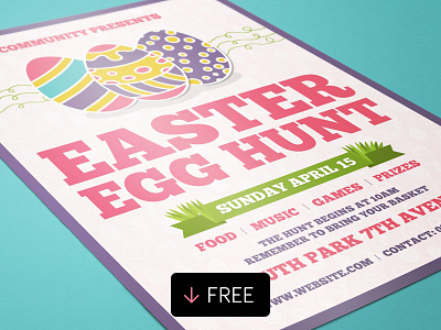Free Easter Egg Hunt Flyer Ai Word easter egg hunt flyer