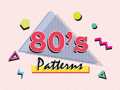 80s Retro Seamless Vector Patterns