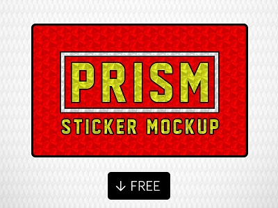 Free Prism Sticker Effect Mockup