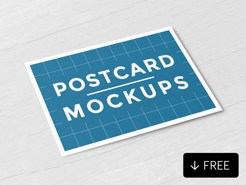 Free Postcard Mockups by Diego Sanchez for Medialoot on Dribbble
