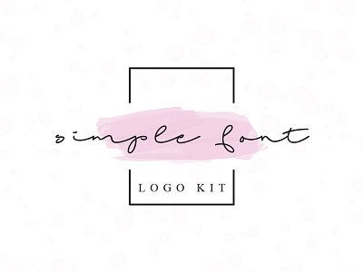 Simple Font Logo Kit branding creation fancy layout logo logo builder logo kit logo template minimal