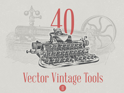 Vector Vintage Tool Illustrations - Vol. 2 chisel clamp hammer scissors tools vector vintage