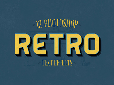 Retro Photoshop Effects 3d text photoshop mockup retro retro styles text effects vintage