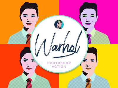 Andy Warhol Photo Effect colorful composition photoshop action pop art warhol effect