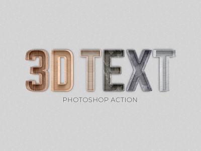 3d Text Photoshop Action 3d action 3d text 3d text effects metal text text effect wood texture
