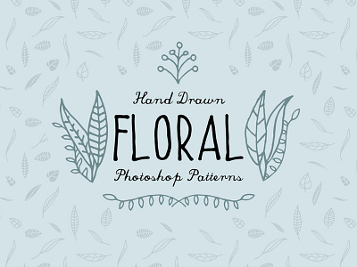 Hand Drawn Floral Photoshop Patterns