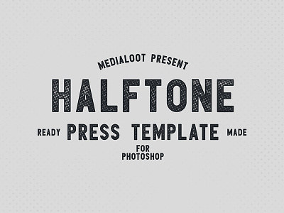 Halftone Press Template halftone hlaftone press mockup photoshop retro vintage
