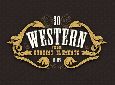 Western Carving Elements baroque embellishments flourishes saddle western