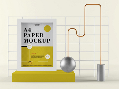 A4 Paper Composition Mockup