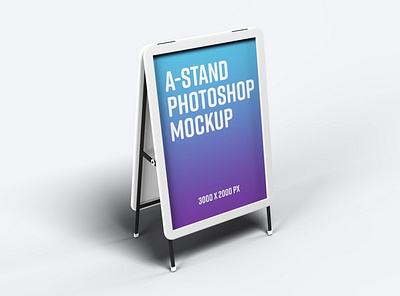 A-Stand Mockup advertising board display mockup psd photoshop