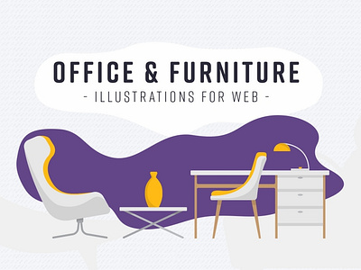 Office & Furniture: Illustrations for Web