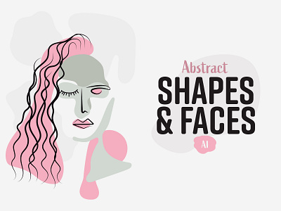 Abstract Shapes & Faces abstract compositions eyes faces lips nose shapes