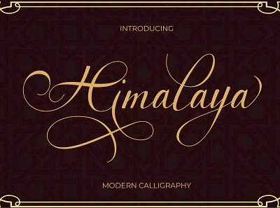 Himalaya calligraphy feminine font handwriting inks romantic script stylish vintage wedding