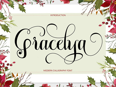 Gracelya Script calligraphy celebration elegant event script wedding