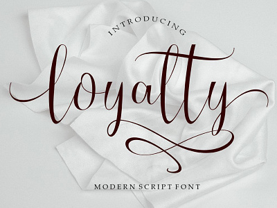 Loyalty elegant font girl script wedding