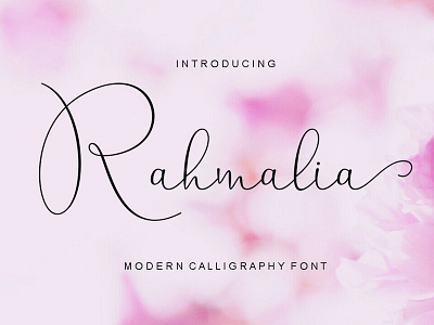 Rahmalia celbration event girl script typography vintage