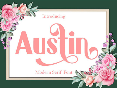 Austin decorative font logotype serif font typography vintage font wedding invitation