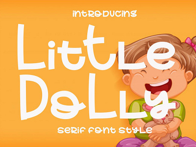 Little Dolly abc alphabet design font marker set type vector