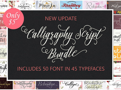 Calligraphy Script Bundles https://www.creativefabrica.com/desig calligraphy design elegant event font girl illustration script wedding