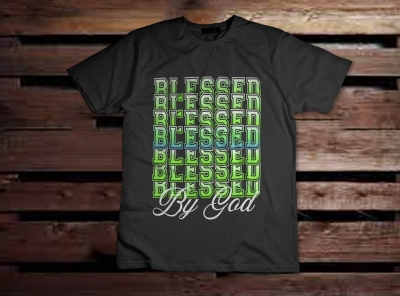 Blessed by god t-shirt design svg vector cutting silhouette png