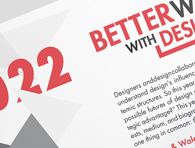 Better World With Design Conference Program design graphic design pattern publication typography vector