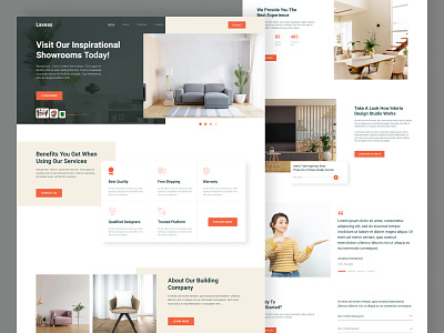 Furniture Landing Page Design architecture classic clean design furniture furniture design furniture landing page home interior interior design landing page landing page design market marketplace real estate shop ui ux web design website