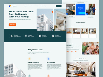 Real Estate Landing Page Design animation apartement architecture building home page house landing page properties property real estate real estate agency real estate website realestate residence ui ux web web design website website design