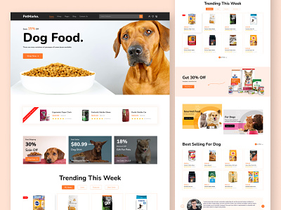 Pet Product Store Website Design