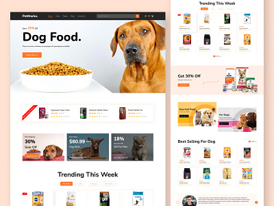 Pet Product Store Website Design animals health care dog ecommerce pet store freelance pet website designer pat feed pet care website pet care website uiux design pet ecommerce pet foods pet health pet lovers pet shop pet sitter pet web pet website landing page pets pets product web design