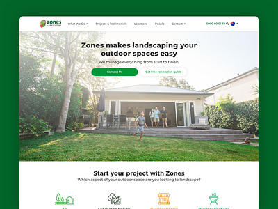 Zones Landscaping design landscaping ui website