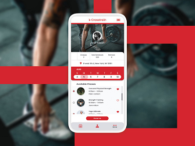 Adobe XD daily Creative Challenge calendar clean clean ui excercise gym phone app responsive design scheduler webdesign workout yoga