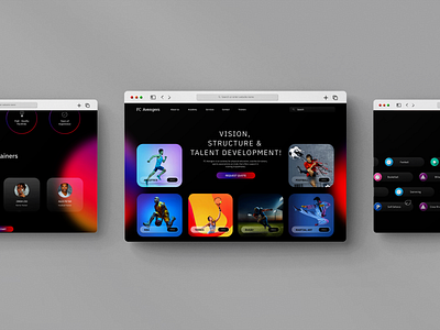 Sports academy UI Design design ui ux