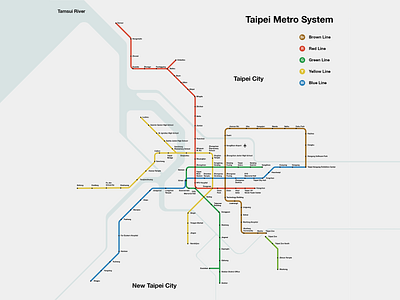 Taipei Metro System city design line map massimo vignelli mrt subway taipei