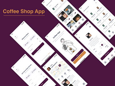 Coffee Shop App android app app app design app designer app ui coffee app coffee shop app delivery app design figma graphic design illustration ios ios app ui ui designer ui ux
