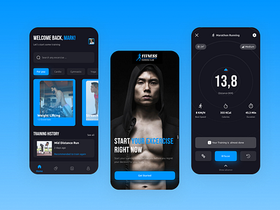 Fitness App android app app app design design figma fit fitness fitness app graphic design gym gym app illustration ios ios app mobile app ui ui designer ui ux