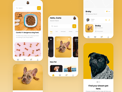 Pet Adoption App android android app app app design app ui branding design figma figma app graphic design illustration ios ios app logo ped app pet adoption app ui ui app uiux