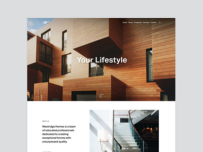 Westridge Homes Web Design Homepage Design