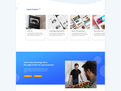 Yas Website Homepage Design | Graphic Design Web App