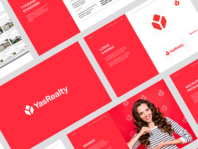 Yas Realty Style Guide App Paper app brand guidelines branding branding guide design graphicdesign guide homepage logo style guide styles typography ui ux vector web
