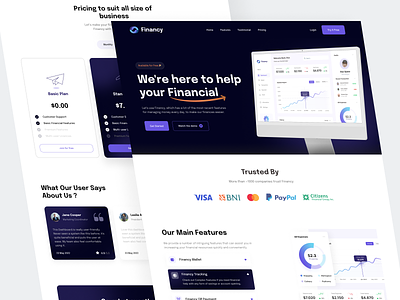 Financy - Finance Landing Page