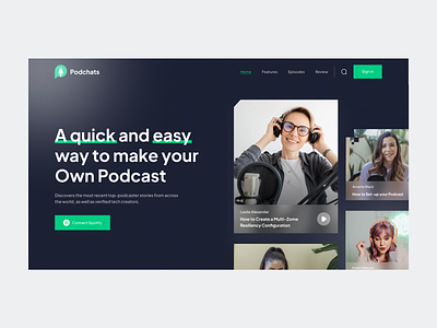 Podchats - Podcast Hero Landing Page