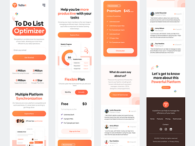 ToDoIt - Task Management Responsive clean component daily task design landing page minimalist planner productivity reminder responsive schedule task task list task management testimonial to do list ui web design website