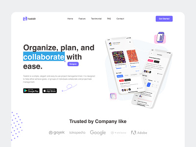 Taskbit - Hero Section Landing Page