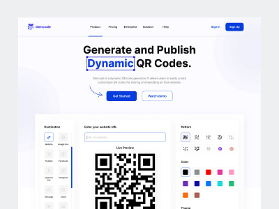 Gencode - QR Code Generator Landing Page