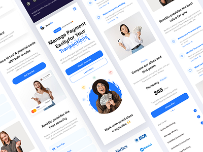 BankElu - Digital Banking Landing Page Responsive bank banking clean design digital bank dsign finance financial landing page money responsivr ui ui dsign ux web web dsign website