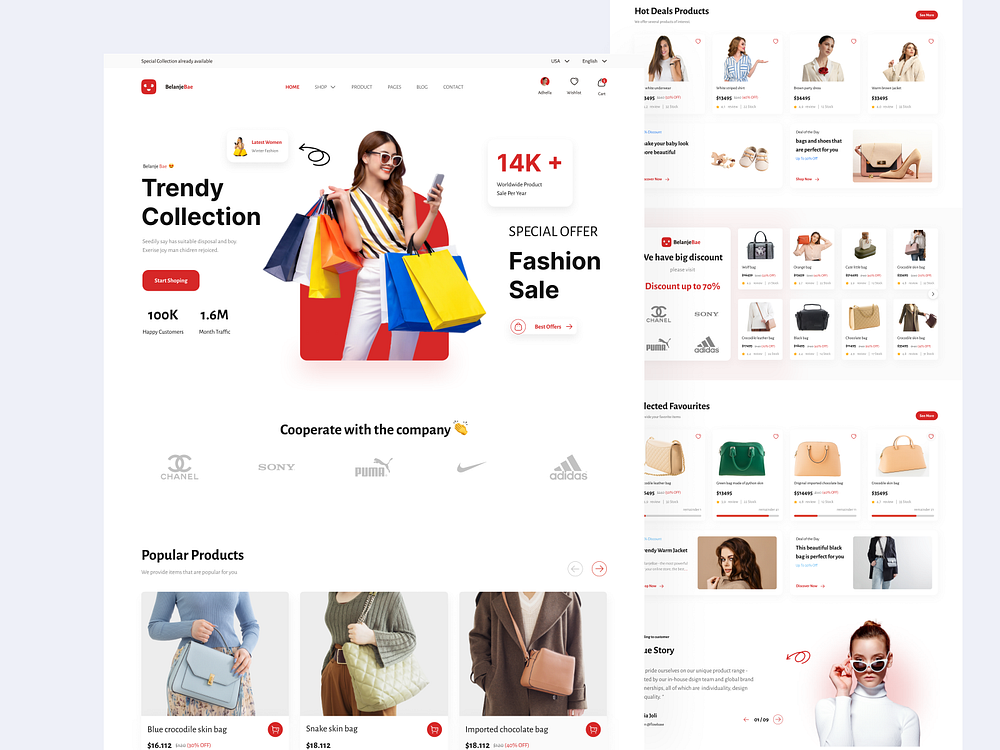 BelanjeBae - E-commerce Landing Page by Arya Pradana for Elux Space on ...