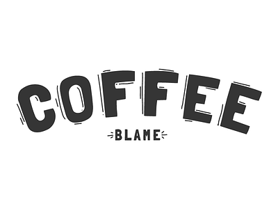 Coffee Blame Logo coffee illustrator draw ipad logo video game