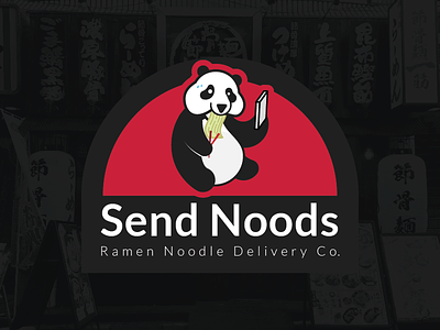 Panda Bear Logo - Daily Logo Challenge 3/50 daily logo daily logo challenge fast food food logo noodles ramen