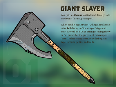 D&D Armory: Giant Slayer axe dndarmory illustration procreate