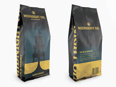 Weekly Warm-Up 8: Midnight Oil Packaging coffee illustration packaging warmup weekly weekly warm-up